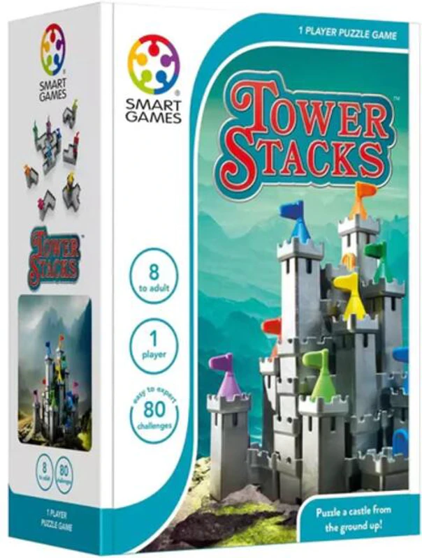 Joc de logică Tower Stacks cu 80 de provocări