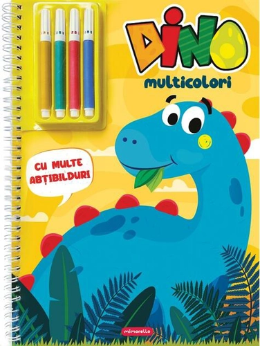 Dino multicolori cu multe abțibilduri