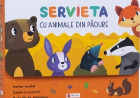 Servieta cu animale din pădure