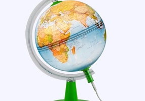 Glob pământesc Modern fizic și politic iluminat 20 cm