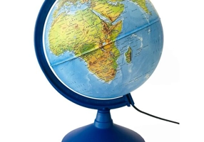 Glob pământesc fizic și politic iluminat 20 cm