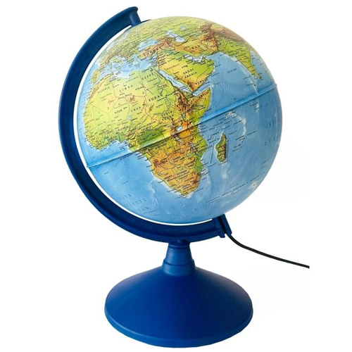 Glob pământesc fizic și politic iluminat 20 cm