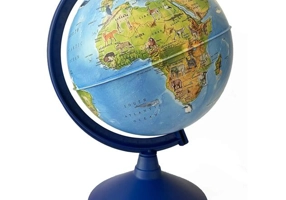 Glob pământesc fizic 20 cm, cu animale