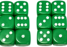 Set 12 zaruri 12 mm - verde opac