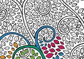 Semne de carte de colorat. Frunze