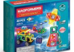 Joc magnetic de constructie Magformers Mystery Spin Set cu Element Rotativ, 40 piese, Magformers
