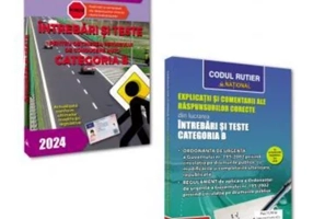 Intrebari si teste pentru obtinerea permisului de conducere auto, categoria B - 2024