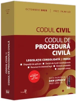 Codul civil și Codul de procedura civila: octombrie 2023