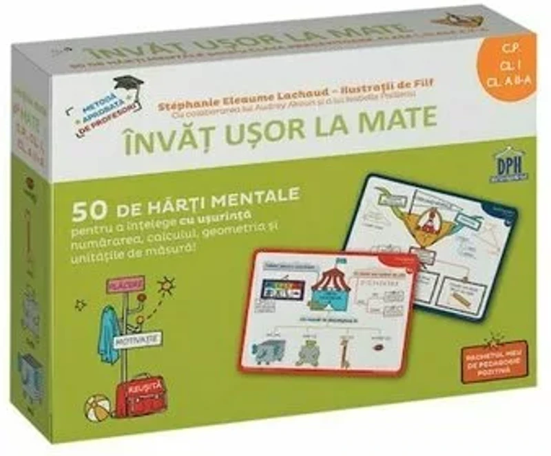 Invat usor la mate - 50 de harti mentale - VOLUMUL I - CP, CLS. I, A II-A