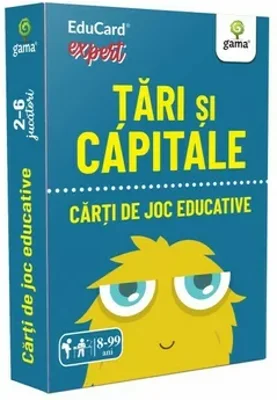 Carti de joc educative.Tari si capitale