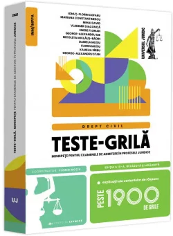 Teste-grila, minispete pentru examenele de admitere in profesiile juridice. Drept civil. 2022
