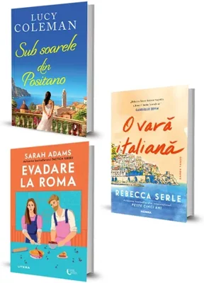 Pachet Sub soarele din Positano + Evadare la Roma + O vara italiana. Set 3 carti