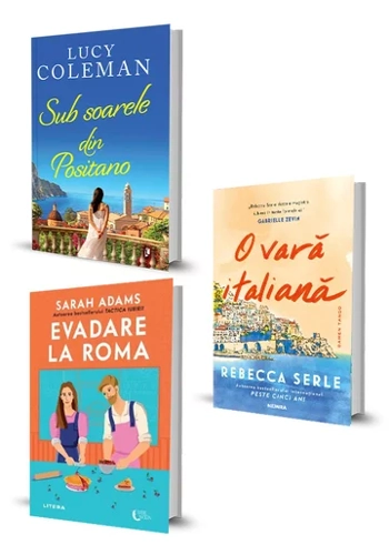 Pachet Sub soarele din Positano + Evadare la Roma + O vara italiana. Set 3 carti