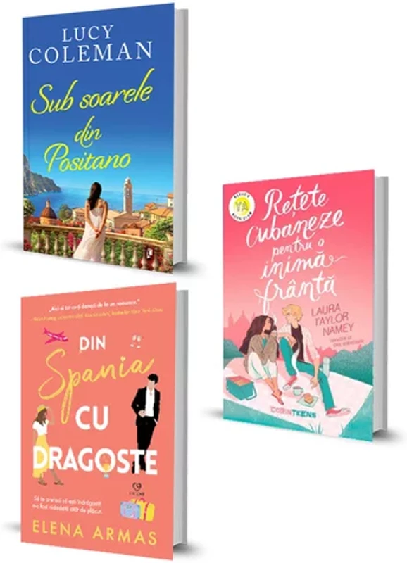 Pachet Sub soarele din Positano + Din Spania cu dragoste + Retete cubaneze pentru o inima franta. Set 3 carti