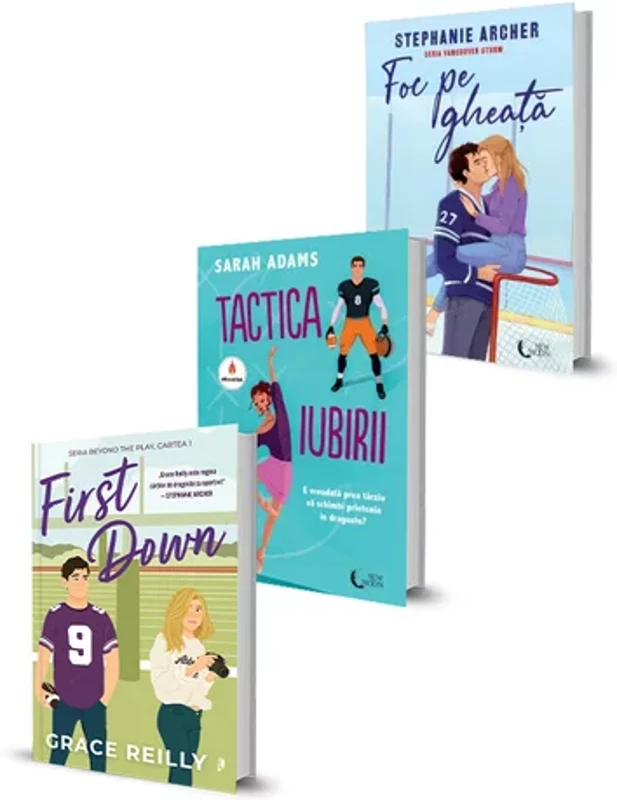 Pachet First Down + Foc pe gheata + Tactica iubirii. Set 3 carti