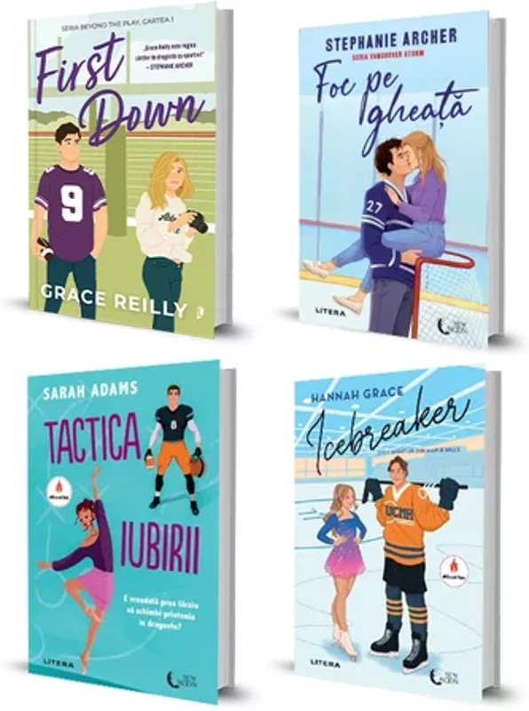 Pachet First Down + Foc pe gheata + Tactica iubirii + Icebreaker. Set 4 carti