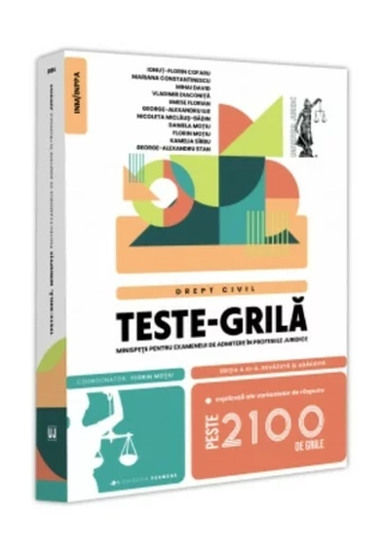 Teste-grila, minispețe pentru examenele de admitere in profesiile juridice. Drept civil - 2024