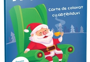 Moș Crăciun. Carte de colorat cu abțibilduri
