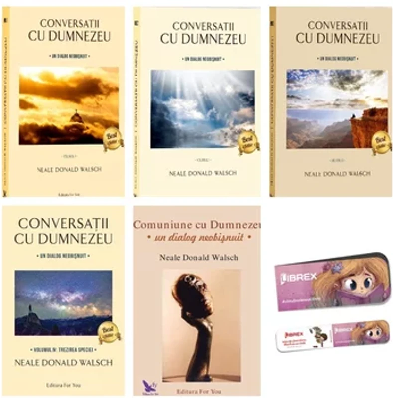 Pachet Conversatii cu Dumnezeu. Set 5 Volume + Semn de carte magnetic