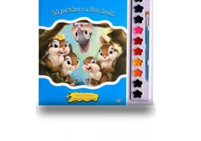 Disney. Iepurasi. Sa pictam cu Bocanila. Carte de colorat cu pensula si acuarele