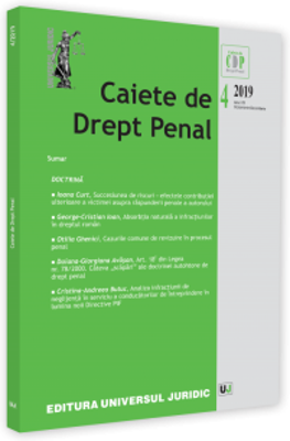 Revista Caiete de drept penal nr. 4/2019