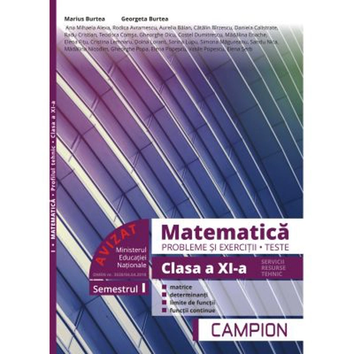 Matematica. Probleme si exercitii. Teste. Clasa a 11-a. Semestrul 1. Servicii, resurse, tehnic
