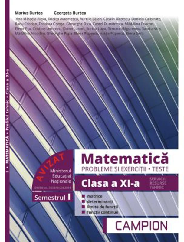 Matematica. Probleme si exercitii. Teste. Clasa a 11-a. Semestrul 1. Servicii, resurse, tehnic