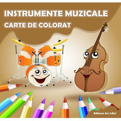 Carte de colorat. Instrumente Muzicale