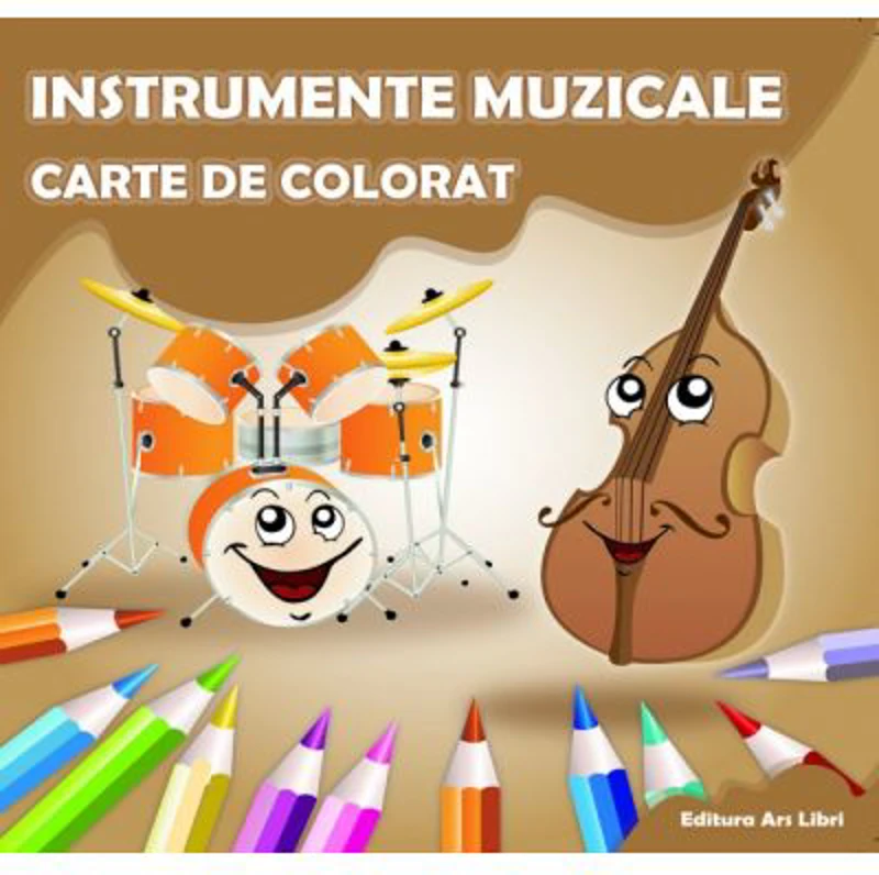 Carte de colorat. Instrumente Muzicale