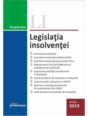 Legislatia insolventei. Actualizata 17 septembrie 2019