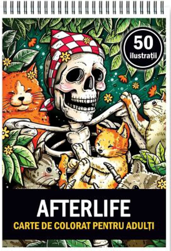 Carte de colorat, 50 de ilustratii, Afterlife