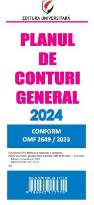 Planul de conturi general 2024. Conform OMF 2649 / 2023