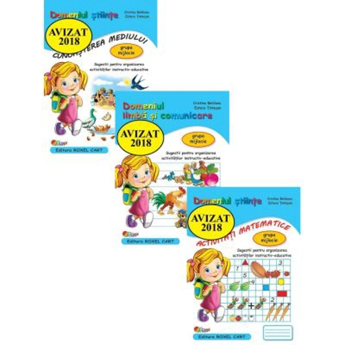 Pachet format din 3 caiete Domeniul stiinte. Activitati matematice, Domeniul STIINTE / CUNOASTEREA MEDIULUI - Beldianu Cristina