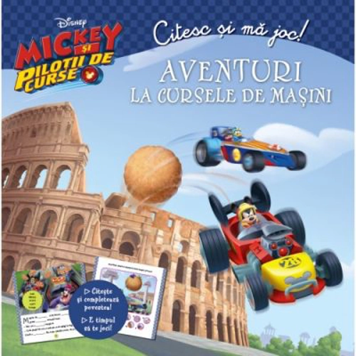 Mickey si pilotii de curse. Aventuri la cursele de masini. CItesc si ma joc