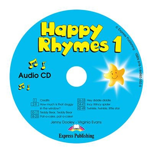 Curs limba engleza Happy Rhymes 1 Audio CD - Jenny Dooley, Virginia Evans