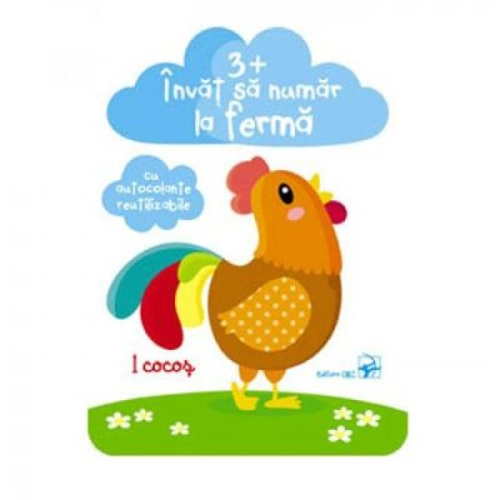 Invat sa numar la ferma 3+. Cocosul. Autocolante reutilizabile