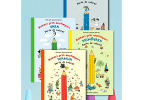 Pachet carti de colorat Hoinari prin anotimpuri, 4 volume - Rotraut Susanne Berner