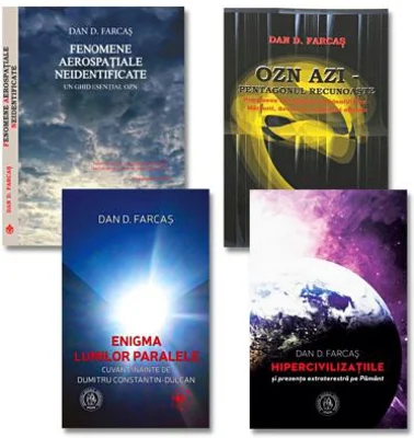 Despre Fenomene aerospatiale neidentificate si lumi paralele, autor Dan D. Farcas - Pachet 4 carti