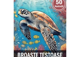 Carte de colorat, 50 de ilustratii, Broaste Testoase