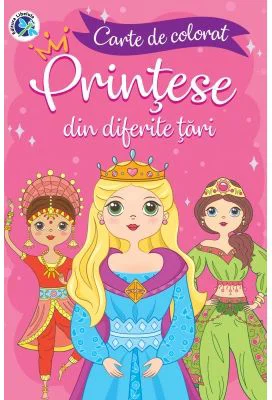 Printese din diferite tari. Carte de colorat