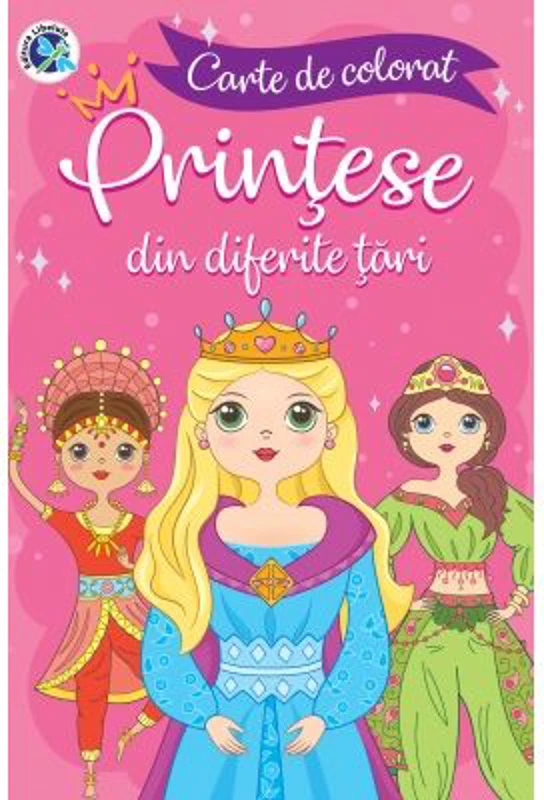 Printese din diferite tari. Carte de colorat