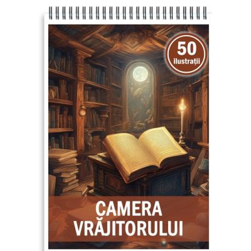 Carte de colorat, 50 de ilustratii, Camera Vrajitorului