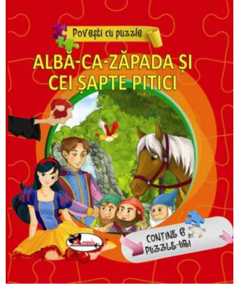 Alba-ca-zapada si cei sapte pitici Povesti cu puzzle (Contine 6 puzzle-uri)