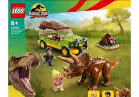 LEGO Jurassic World. Cercetarea dinozaurului Triceratops 76959, 281 piese