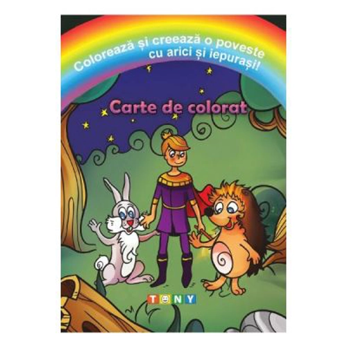 Coloreaza si creeaza o poveste cu arici si iepurasi!