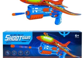 Pistol + gloante burete + avion polistiren