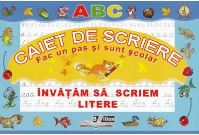 Caiet de scriere. Invatam sa scriem litere
