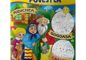 Citeste si coloreaza povestea. Ridichea, Gogoasa, Casuta iepurasului