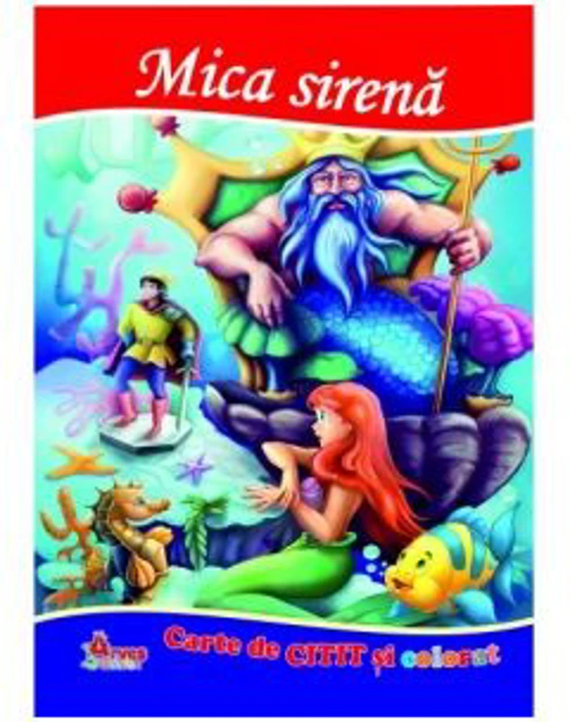 Mica sirena. Carte de citit si colorat