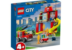 LEGO City. Statie si masina de pompieri 60375, 153 piese